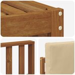 vidaXL Ensemble de canapés d'extérieur 4 Pièces Naturel et Beige
