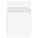 vidaXL Tables de chevet avec lumières LED 2 Pièces blanc 35x39x55 cm