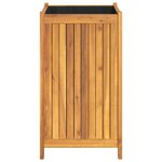 vidaXL Jardinière avec doublure 42x42x75 cm bois massif d'acacia