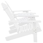 vidaXL Chaises de jardin Adirondack avec table bois de sapin blanc