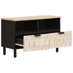 vidaXL Meuble TV avec tiroir Finition Lavage Blanc 70 x 33 x 46 cm