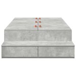 vidaXL Cadre de lit gris béton 80x200 cm