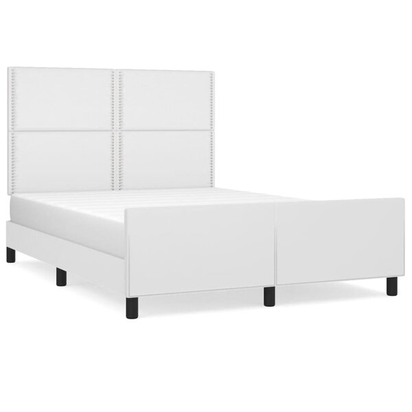 vidaXL Cadre de lit sans matelas blanc 140x200 cm similicuir
