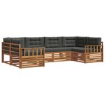 vidaXL Ensemble de canapés d'extérieur 6 pc Naturel et Anthracite