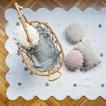 Couverture grise tricotée pour bébé 120 x 90 cm