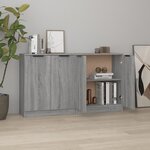 vidaXL Buffets 2 Pièces Sonoma gris 60x30x70 cm Bois d'ingénierie