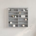 vidaXL Armoire à vitrine sonoma gris 60x8 5x58 cm bois d'ingénierie