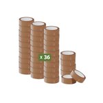 Pack and Move - Lot 36 rouleaux ruban adhésif marron pour emballage et déménagement - 66 m - Qualité Premium