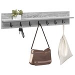 vidaXL Porte-manteau mural avec étagère Sonoma gris 100 x 10.5 x 18 cm