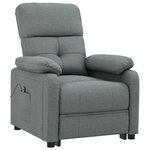 vidaXL Fauteuil Gris foncé Tissu