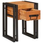 vidaXL Table d'appoint 30 x 30 x 40 cm Bois d'acacia massif et métal