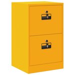 vidaXL Cabinet de Dossier Jaune moutarde 44 x 50 x 106.5 cm