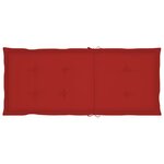 vidaXL Chaise à bascule avec coussins Gris Bois d'acacia massif