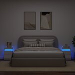 vidaXL Tables de chevet avec lumières LED 2 Pièces blanc 35x39x55 cm