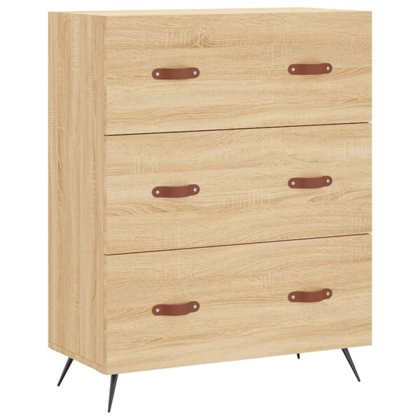vidaXL Commode chêne sonoma 69 5 x 34 x 90 cm bois d'ingénierie
