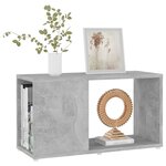 vidaXL Meuble TV Gris béton 60x24x32 cm Bois d'ingénierie