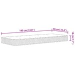 vidaXL Matelas à ressorts bonnell moyen 90x190 cm