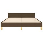 vidaXL Cadre de lit sans matelas marron foncé 140x200 cm tissu