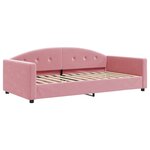 vidaXL Lit de jour avec lit gigogne et matelas rose 100x200 cm velours