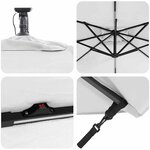 vidaXL Parasol banane à mât déporté Couleur sable 249 x 249 x 250 cm