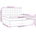 vidaXL Sommier à lattes de lit matelas et LED Vert foncé 200x200 cm