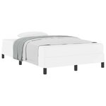 vidaXL Cadre de lit avec matelas Blanc pur 120 x 200 cm tissu