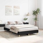vidaXL Cadre de lit Chêne noir 120 x 200 cm Bois d'ingénierie