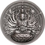 Monnaie GUAN YIN BODHISATTVA 2 Oz Argent 2000 Francs Gabon 2025 (PRÉCOMMANDE)