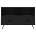 vidaXL Meuble TV Noir 80x36x50 cm Bois d'ingénierie