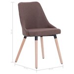 vidaXL Chaises à manger lot de 6 marron tissu