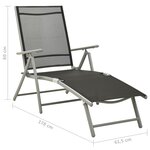 vidaXL Salon de jardin 3 Pièces textilène et aluminium argenté