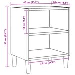 vidaXL Table de chevet chêne artisanal 40x30x50 cm bois d'ingénierie
