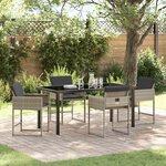vidaXL Ensemble de salle à manger pour jardin 5 Pièces Gris clair