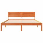 vidaXL Cadre de lit Marron cire 140 x 200 cm Bois massif en pin