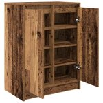 vidaXL Armoire à chaussures vieux bois 57x34x76 cm bois d'ingénierie
