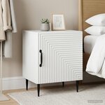vidaXL Cabinet de chevet 2 Pièces Blanc 43 x 34 5 x 50 cm