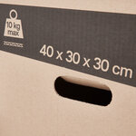 Lot de 60 cartons de déménagement 36l - 40x30x30 cm - made in france - 70  fsc certifé - pack & move