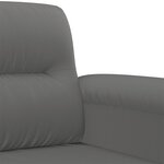 vidaXL Canapé à 3 places Gris foncé 180 cm Tissu microfibre