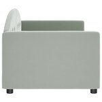vidaXL Lit de repos sans matelas gris clair 80x200 cm velours