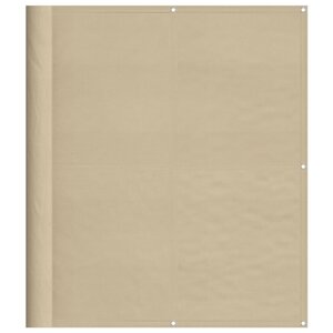 vidaXL Écran de balcon beige 120x1000 cm 100  polyester oxford