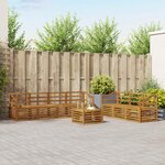 vidaXL Ensembles de canapés 8 Pièces Naturel Bois d'Acacia Massif