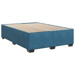 vidaXL Sommier à lattes de lit et matelas bleu 140x200 cm velours
