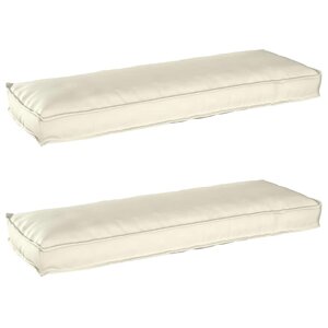 vidaXL Set de coussins de palette 2 Pièces Crème 120 x 40 x 8 cm