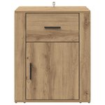 vidaXL Cabinet de chevet avec tiroir Chêne artisanal 35 x 50 x 60 cm