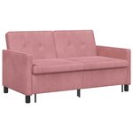 vidaXL Canapé-Lit Rose Tissu