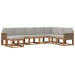 vidaXL Ensemble de canapés d'extérieur 8 Pièces Naturel et gris clair