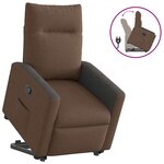 vidaXL Fauteuil inclinable Marron Tissu