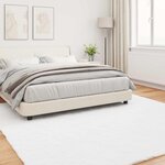 vidaXL Tapis en Fourrure Synthétique de Lapin Olite Blanc 240 x 240 cm