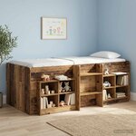 vidaXL Cadre de Lit Élevé pour Enfants 2 Pièces Bois ancien