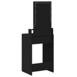 vidaXL Table de Toilette Noir 50 x 41 x 140 cm Bois d'ingénierie